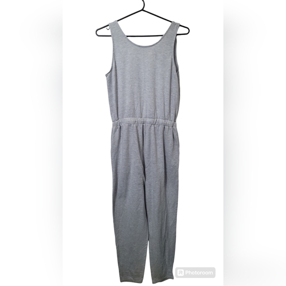 Ladies small Ambiance grey tank romper with pockets gray - Picture 2 of 6